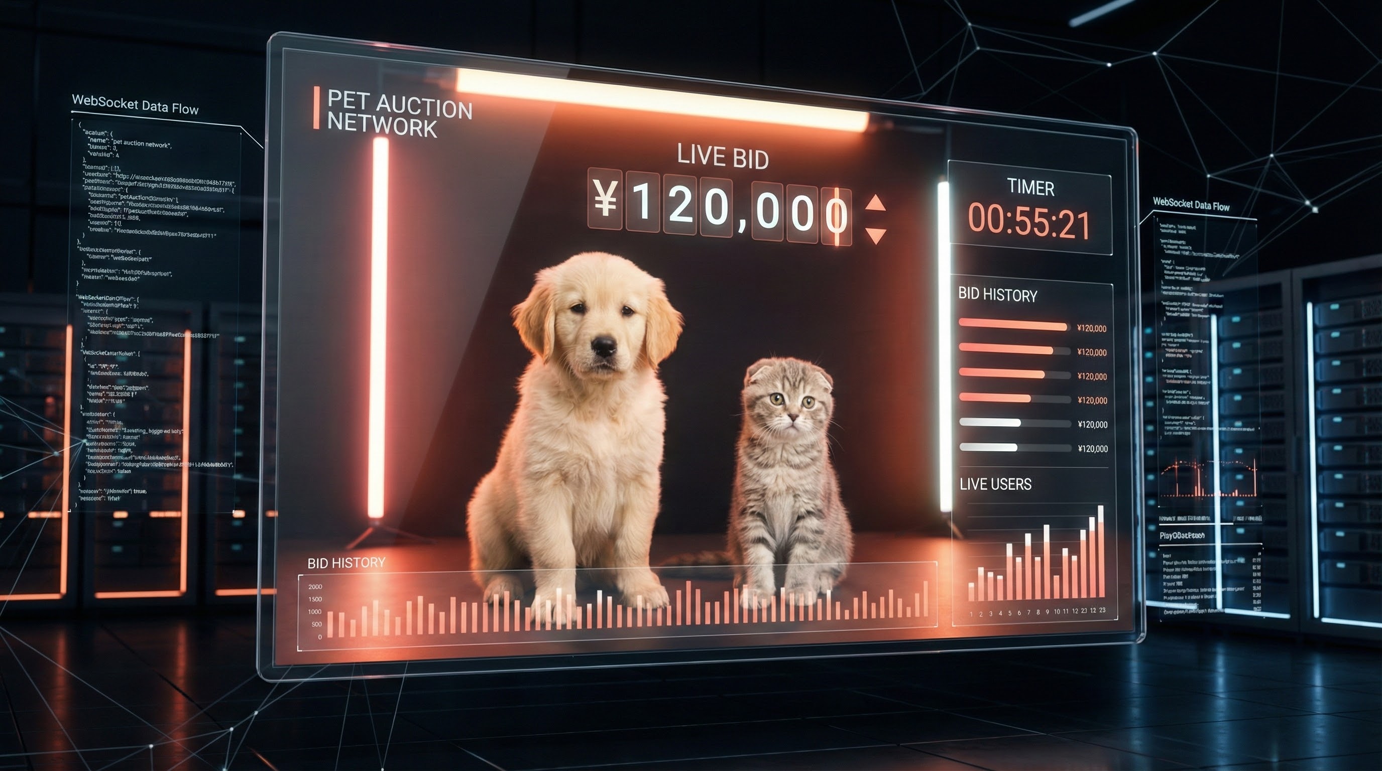 リアルタイムペットオークションシステム