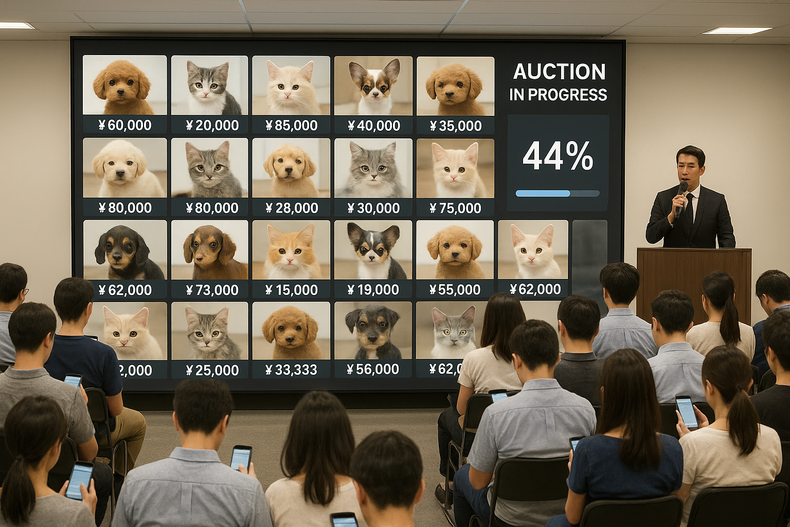 ペットオークション会場
